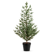 DEMDACO Forest Green Acrylic Artificial Potted Holiday Tree with Warm White Lights, 50 Inch, Classic Black Pot, 2020220682