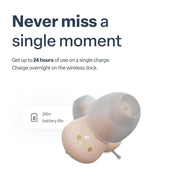 Audien Hearing Atom One In-the-Canal Hearing Aid, Wireless, Rechargeable, Beige, FAT908