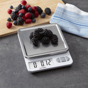 Taylor Precision Products 11lb Digital Kitchen Scale with Removable Stainless Steel Tray, White, 5273821