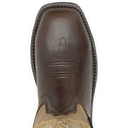 Wolverine W231122 Rancher Eagle Waterproof Steel Toe Wellington Work Boots for Men - Gravel/Tan - 10M