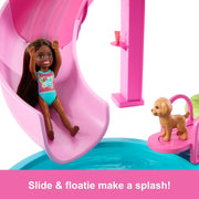 Barbie JFP01 Dream Pool Playset with Slid and Bubbling Hot Tub