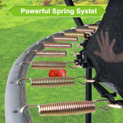 GVDV WGCC-0011 Outdoor Recreational Trampoline, 12' Backyard Pumpkin Trampoline for Kids & Adults, Blue