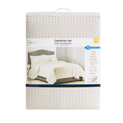 Mainstays MS9344409622-23 5-Piece Ivory Waffle Comforter Set, Full/Queen