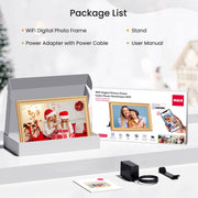 RCA Uhale WiFi Digital Photo Frame, 10.1 Inch 1080p HD IPS Touch Screen, 32GB Storage, USB SD Slot, Auto Rotate, Wall Mountable, Gold
