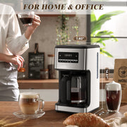 Havato 14-Cup Drip Coffee Maker, Stylish Compact Silver Coffee Machine with One-Click Operation, Energy Efficient, CM9451-ULZYP