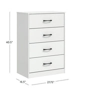 Mainstays MS15013489714WH Ardent 4 Drawer Dresser, White