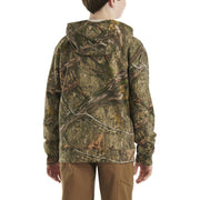 Carhartt Camo Graphic Long-Sleeve Hooded Sweatshirt for Kids - Mossy Oak Country DNA - XL