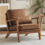 Ktaxon Suede Upholstered Armchair with Pillow