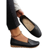 AstraShopming Women's Slip-On Loafers Flats, Lightweight Flexible Sole, Breathable Moccasin-Style Casual Shoes, BLACK 9US
