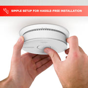 Universal Security Instruments Hardwired Smoke Detector with Photoelectric Sensor, 10-Year Sealed Battery Backup, Voice Alert USI/SM/HW10YR/P
