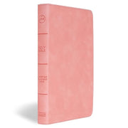 Holman Bibles CSB Thinline Bible, Blush Pink Leathertouch, Red Letter, Presentation Page, Smyth-Sewn Binding, Full-Color Maps