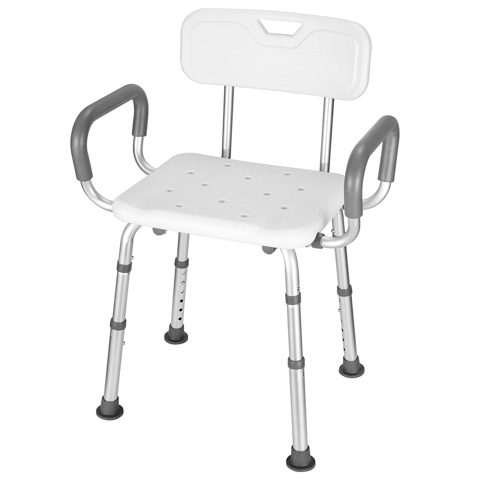 MaxKare SC-01 Shower Chair with Back and Padded Armrests Shower Stool ...