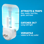 Safer Home Indoor Fly Trap Starter Kit (1 Plug-In Base + 2 Refills)