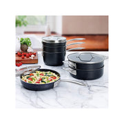 GRANITESTONE 2660 Diamond Non Stick Stackmaster Stackable 10pc Cookware Set - Gray