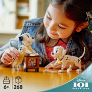 LEGO 43271 Disney Lucky & Penny 101 Dalmatians Puppies Building Set, 268 Pieces, Ages 6+, Posable Figures, Accessories, Model 43271