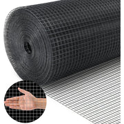 Land Guard Hardware Cloth Welded Wire Mesh Roll, 1/2 Inch Mesh, 19 Gauge, Black Vinyl Coated, 48 Inch x 200 Ft