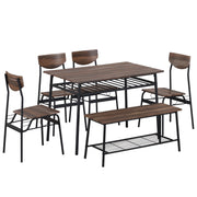 Ktaxon 6-Piece Dining Room Set Modern Kitchen Table Set