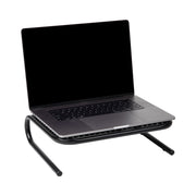 Mind Reader Monitor Stand, Ventilated Metal Laptop Riser, Desktop Organizer, Black, Set of 2, 14.5