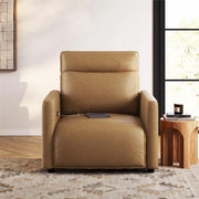 Mainstays 2668209WE Williamson Power Recliner in Camel Faux Leather