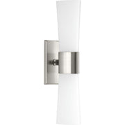 Progress Lighting P300062-009 Zura Two-Light Bath and Vanity, Brushed Nickel
