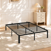 Fowroa Queen Bed Frame, 14 Inch High Profile Metal Platform, Heavy Duty, Black, Underbed Storage