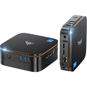 KAMRUI Mini PC AK1 Plus, 12th Gen Intel Alder Lake N95 Processor up to 3.4GHz, 8GB DDR4 RAM, 256GB SSD, Integrated UHD Graphics 4K, Black