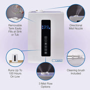 Lasko LA10008 UH300 Warm and Cool Humidistat and Timer, White