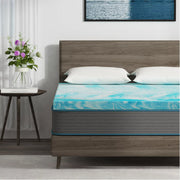MLILY WAL-TPA040Q0000C 4 inch Cooling Gel Memory Foam Mattress Topper, Queen Blue