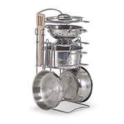 Melissa & Doug 4265 Let's Play House! Stainless Steel Pots & Pans Play Set for Kids