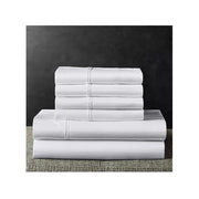 IC700CKSPBC 700-Thread-Count Striped Egyptian Cotton Sheet Set, Queen, Artic White