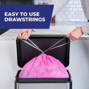 Hefty Ultra Strong 13 Gallon Tall Kitchen Trash Bags, Pink, Fabuloso Watermelon Scent, Pack of 110, E8882211