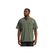 Columbia PFG Bahama II Men's Short Sleeve Fishing Shirt, Cypress Green, Relaxed Fit, Omni-Shade UPF 50, Quick-Drying, Mesh Back Vent