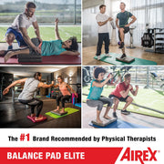 AIREX Balance Pad Stability Trainer, Non-Slip Closed-Cell Foam, Waterproof, 20in x 16in x 2.25in, Red, 07-70632