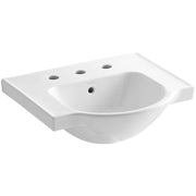 KOHLER K-5247-8-0 Veer Widespread Sink Basin, 21-Inch, White