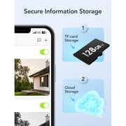 GNCC PC750 Outdoor Security Camera, 2K UHD Resolution, 360 Field of View, IP66 Waterproof, PIR Motion Detection, Two-Way Audio