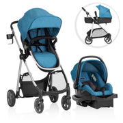 Evenflo TS100312420WMT Omni Plus Travel System with LiteMax Infant Car Seat, Tasi Blue