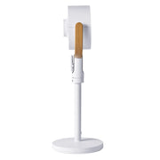 Better Homes & Gardens BH16036278940PE 8-Inch Air Circulator Pedestal Fan, Juliet Collection, White and Light Honey