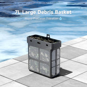 WYBOT F1 Robotic Pool Skimmer, Solar-Powered, Cordless with Rechargeable Battery, App Compatible, Black