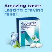 Nicorette Nicotine Gum, 2 mg, White Ice Mint Flavor, 200 Count
