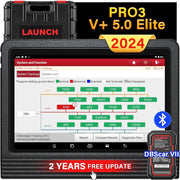 Launch V-PLUS X431 PRO3 V+ 5.0 Elite Bidirectional Scan Tool with ECU Coding 10.1-Inch Touchscreen 55+ Service Functions