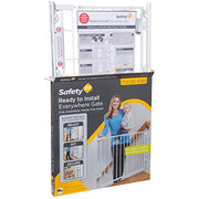 Safety 1st GA110WHO1 Ready to Install Everywhere Gate, White, Fits Space between 29