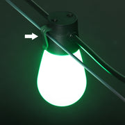 Feit Electric Outdoor LED String Lights, 24 Ft, 12 Frosted Color Changing Smart RGB Bulbs, Wet Location Rated, LVSL24-12/RGBW/AG
