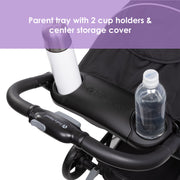Baby Trend EZ Ride Travel System with EZ-Lift Infant Car Seat, Desert Tan, 3-Wheel Stroller, Adjustable Handle