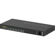 Netgear AV Line M4250 GSM4212PX Managed Ethernet Switch, 8-Port Gigabit PoE+ 240W, 2x1G and 2xSFP+ 10G Fiber Uplinks, Rackmount Ready, Black