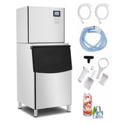 Garvee 600LBS/24H Commercial Ice Maker Machine, Freestanding Large Ice Maker with 350LBS Ice Storage Bin, Ice Ready in 5-15min