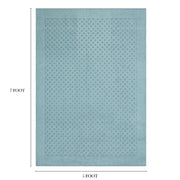 Mainstays Dylan Solid Diamond Blue Indoor Runner Rug, 5 ft x 7 ft, Skid-Resistant Latex Backing, Fade and Stain Resistant