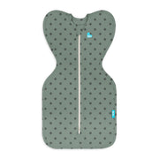 Love To Dream Swaddle Up Original Sleep Sack, 4-Way Stretch Cotton Blend, 1.0 TOG, Deep Olive Stars, Newborn