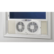 Lasko W09550 Remote Control Electronically Reversible Twin Window Fan with Thermostat