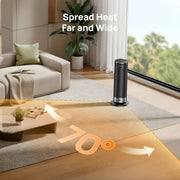 DREO DR-HSH027 Black Space Heater for Inside, 1500W Electric Heater with Dual-DC Motor