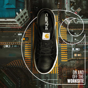 Carhartt Detroit Leather Men's Athletic Work Shoes, Wide Toe Box, Slip-Resistant Outsole, Electrical Hazard Protection, White, Size 11.5M, FC2120-M